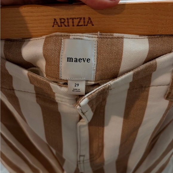 NWT - Anthropologie Maeve Colette Striped Wide Leg Jeans - Size 29 - Picture 5 of 9